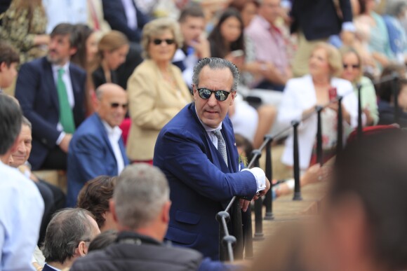 Jaime de Marichalar, père de Victoria Federica de Borbon y Marichalar, le 5 mai 2019 aux arènes de Séville lors du défilé des attelages anciens dans le cadre de la Feria.