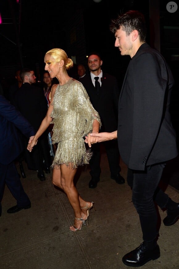 Celine Dion et Pepe Munoz arrivent à l'after party du Met Gala à New York, le 6 mai 2019