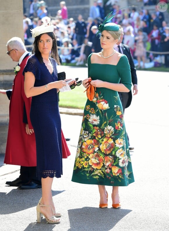 Lady Kitty Spencer - Les invités arrivent à la chapelle St. George pour le mariage du prince Harry et de Meghan Markle au château de Windsor, Royaume Uni, le 19 mai 2018.