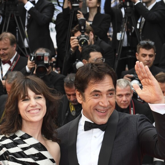 Javier Bardem et Charlotte Gainsbourg à la première de "The Dead Don't Die" lors de l'ouverture du 72e Festival International du Film de Cannes, le 14 mai 2019.