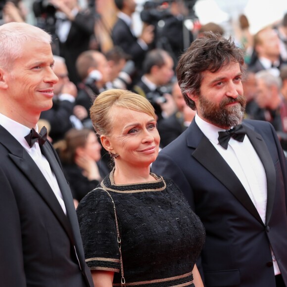 Franck Riester, ministre de la Culture, Mathieu Demy et sa soeur Rosalie Varda - Montée des marches du film "The Dead Don't Die" lors de la cérémonie d'ouverture du 72e Festival International du Film de Cannes. Le 14 mai 2019 © Jacovides-Moreau / Bestimage