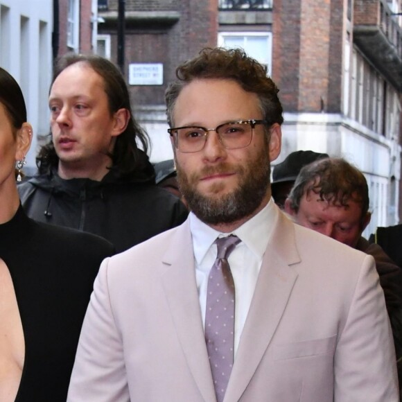 Charlize Theron, Seth Rogen à la première de Long Shot au cinéma Curzon dans le quartier de Mayfair à Londres, le 25 avril 2019