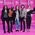 Cathy Verney, Athaya Mokonzi, Flora Fischbach, Romain Duris, Céline Sallette et Philippe Rebbot au photocall de la soirée d'ouverture de la 2e édition du "Canneséries" au palais des Festivals à Cannes, France, le 5 avril 2019. © Bruno Bébert/Bestimage
