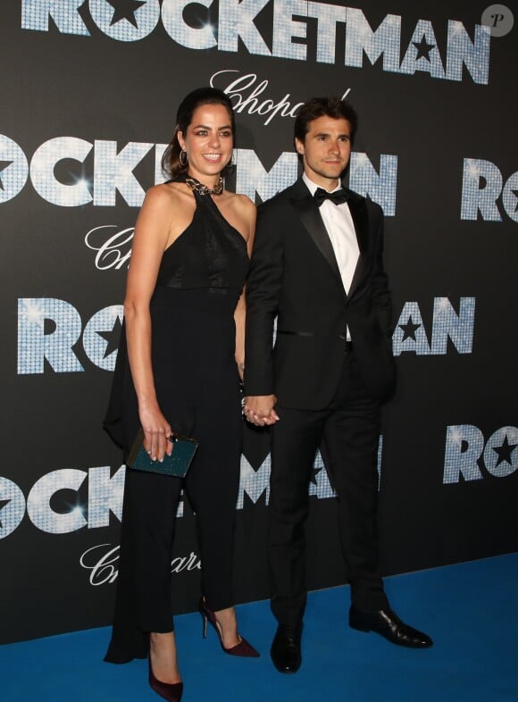 Anouchka Delon et son compagnon Julien Dereims lors de la soirée du film "Rocketman" sur la plage du Carlton lors du 72ème Festival International du Film de Cannes, le 16 mai 2019. © Denis Guignebourg/Bestimage