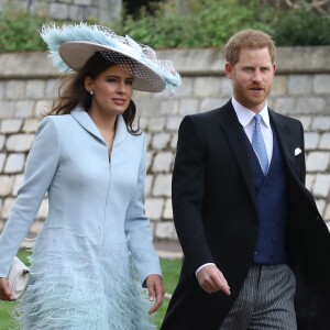 Lady Frederick Windsor et le Prince Harry - Mariage de Lady Gabriella Windsor avec Thomas Kingston dans la chapelle Saint-Georges du château de Windsor le 18 mai 2019.