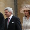 Carole et Michael Middleton- Mariage de Lady Gabriella Windsor avec Thomas Kingston dans la chapelle Saint-Georges du château de Windsor le 18 mai 2019. 