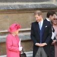  Elizabeth II et le prince Harry - Mariage de Lady Gabriella Windsor avec Thomas Kingston dans la chapelle Saint-Georges du château de Windsor le 18 mai 2019.  