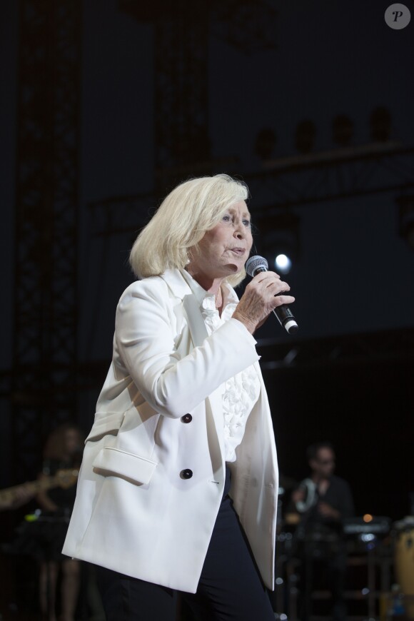 Exclusif - Michèle Torr - Concert Enfant Star & Match à la pinède Gould à Juan Les Pins, France, le 8 juillet 2017. © JLPPA/Bestimage