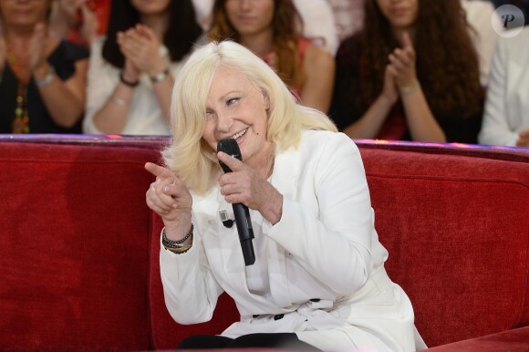 Michèle Torr - Enregistrement de l'émission "Vivement Dimanche" à Paris le 27 mai 2015 et qui sera diffusée le 21 juin 2015.