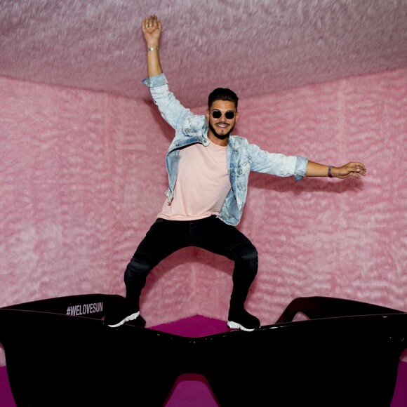 Rayane Bensetti à la soirée d'inauguration de l'espace éphémère "Playground by Krys" à Paris, le 16 mai 2019.