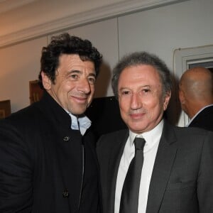 Semi-exclusif - Patrick Bruel et Michel Drucker - People à la générale de la pièce de Bernard-Henri Levy, "Looking For Europe" au théâtre Antoine à Paris le 21 mai 2019. Au terme d'une tournée qui l'a mené de Sarajevo à Dublin, de Madrid à Amsterdam, le philosophe et écrivain présente à Paris, les 20 et 21 mai, sa pièce de théâtre, Looking for Europe. À quelques jours des Européennes, BHL livre un plaidoyer pour une autre Europe et revient sur les enjeux de "sa campagne". © Coadic Guirec/Bestimage