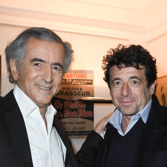 Semi-exclusif - Bernard-Henri Lévy (BHL) et Patrick Bruel - People à la générale de la pièce de Bernard-Henri Levy, "Looking For Europe" au théâtre Antoine à Paris le 21 mai 2019. Au terme d'une tournée qui l'a mené de Sarajevo à Dublin, de Madrid à Amsterdam, le philosophe et écrivain présente à Paris, les 20 et 21 mai, sa pièce de théâtre, Looking for Europe. À quelques jours des Européennes, BHL livre un plaidoyer pour une autre Europe et revient sur les enjeux de "sa campagne". © Coadic Guirec/Bestimage