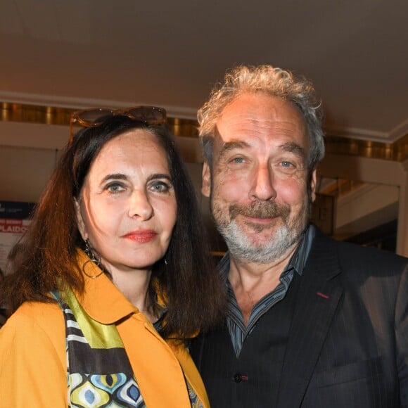 Semi-exclusif - Nathalie Garçon et son mari Jean-Marie Duprez - People à la générale de la pièce de Bernard-Henri Levy, "Looking For Europe" au théâtre Antoine à Paris le 21 mai 2019. Au terme d'une tournée qui l'a mené de Sarajevo à Dublin, de Madrid à Amsterdam, le philosophe et écrivain présente à Paris, les 20 et 21 mai, sa pièce de théâtre, Looking for Europe. À quelques jours des Européennes, BHL livre un plaidoyer pour une autre Europe et revient sur les enjeux de "sa campagne". © Coadic Guirec/Bestimage