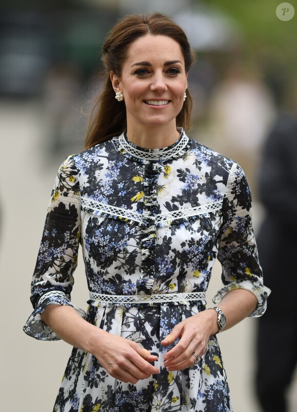 Catherine (Kate) Middleton, duchesse de Cambridge, en visite au "Chelsea Flower Show 2019" à Londres, le 20 mai 2019.