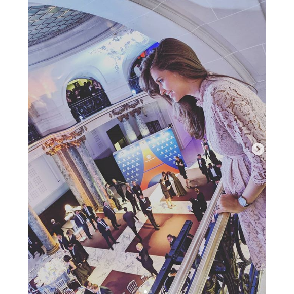 Ophélie Meunier dévoile son baby bump au gala de la fondation Paris Saint-Germain - Les enfants d'abord, mercredi 22 mai 2019 à Paris.