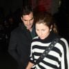 Exclusif - Roger Federer et sa femme Mirka quittent le club Annabel à Londres le 12 novembre 2018.  Exclusive - For Germany please call for price London, UNITED KINGDOM - Swiss tennis star Roger Federer takes a break from his hectic schedule spotted on a night out with his wife Mirka Federer leaving Annabel's in Mayfair.12/11/2018 - Londres