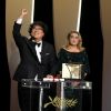 Bong Joon-ho (Palme d'Or pour le film Parasite), Catherine Deneuve (habillée en Celine par Hedi Slimane) - Cérémonie de clôture du 72ème Festival International du Film de Cannes. Le 25 mai 2019 © Borde-Jacovides-Moreau / Bestimage Closing ceremony of the 72th Cannes International Film festival. On may 25th 201925/05/2019 - Cannes