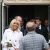 Le président de la république, Emmanuel Macron et la première dame Brigitte Macron votent pour les élections européennes au Touquet, le 26 mai 2019. © Stéphane Lemouton / Bestimage