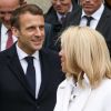 Le président de la république, Emmanuel Macron et la première dame Brigitte Macron votent pour les élections européennes au Touquet, le 26 mai 2019. © Stéphane Lemouton / Bestimage