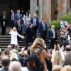 Le président de la république, Emmanuel Macron et la première dame Brigitte Macron votent pour les élections européennes au Touquet, le 26 mai 2019. © Stéphane Lemouton / Bestimage