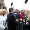 Le président de la république, Emmanuel Macron et la première dame Brigitte Macron votent pour les élections européennes au Touquet, le 26 mai 2019. © Franck Crusiaux / Pool / Bestimage