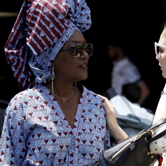 Khadja Nin et Beatrice Borromeo Casiraghi avant le départ du 77ème Grand Prix de Formule 1 de Monaco le 26 mai 2019. © Jean-François Ottonello/Nice-Matin/Bestimage