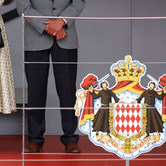 Le prince Carl Philip de Suède, Tatiana Santo Domingo Casiraghi, Beatrice Borromeo Casiraghi et le roi Carl XVI Gustaf de Suède lors du podium du 77e Grand Prix de F1 de Monaco le 26 mai 2019. © Olivier Huitel/Pool Monaco/Bestimage