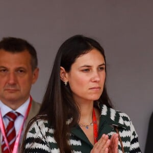 Le prince Carl Philip de Suède, Tatiana Santo Domingo Casiraghi, Beatrice Borromeo Casiraghi lors du podium du 77e Grand Prix de F1 de Monaco le 26 mai 2019. © Olivier Huitel/Pool Monaco/Bestimage