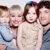 Kimberly Wyatt, Max Rogers et leurs deux filles Maple et Willow.