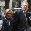 Patrick Balkany et sa femme Isabelle Balkany - Obsèques de Patachou en l'église Saint-Justin à Levallois-Perret, le 7 mai 2015.