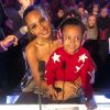 Alesha Dixon et sa fille Azura sur le plateau de Britain's Got Talent. Janvier 2019.
