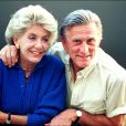 Kirk Douglas et sa femme Anne à Saint-Tropez en 1985