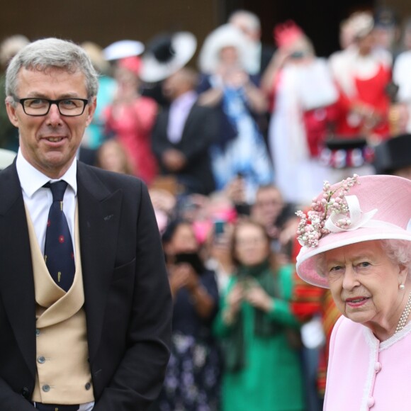 La reine Elizabeth II donnait une de ses traditionnelles garden parties au palais de Buckingham à Londres le 29 mai 2019.