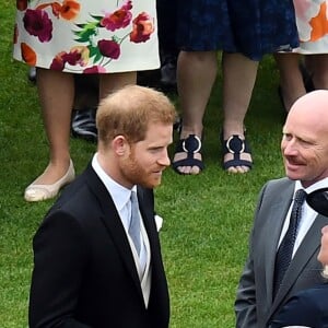 Le prince Harry lors de la garden party donnée à Buckingham Palace par la reine Elizabeth II le 29 mai 2019.