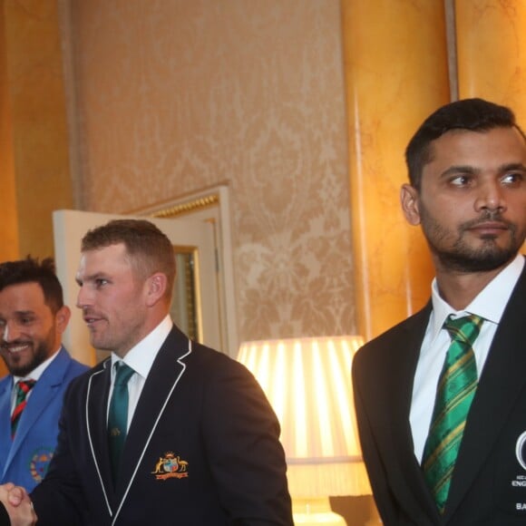 Le prince Harry a rencontré les capitaines des équipes de cricket en lice pour la Coupe du monde lors de la garden party donnée à Buckingham Palace par la reine Elizabeth II le 29 mai 2019.