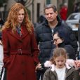 Nicole Kidman et sa fille Faith Margaret sur le tournage de la série The Undoing dans le quartier de Manhattan Upper East Side à New York, le 29 mars 2019.