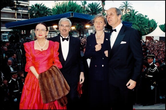 Daniel Toscan du Plantier avec sa femme Sophie Bouniol au Festival de Cannes 1995.