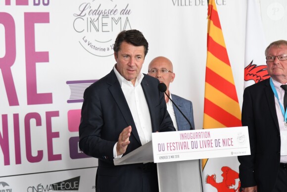 Christian Estrosi, le maire de Nice, durant la première journée du 24e festival du livre de Nice le 31 mai 2019. © Bruno Bebert/Bestimage