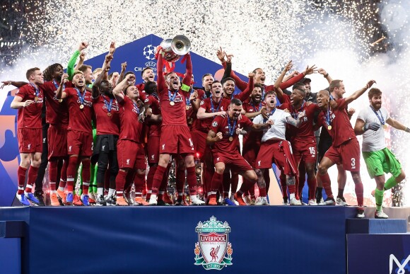 Les joueurs de Liverpool célèbrent la victoire - Liverpool remporte sa sixième Ligue des champions face à Tottenham, à Madrid, Espagne, le 1er juin 2019. Liverpool a gagné 2-0. © Image Sport/Panoramic/Bestimage