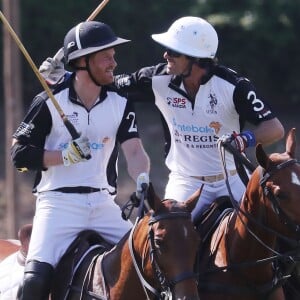 Le prince Harry, duc de Sussex et Nacho Figueras - Coupe de polo "Sentebale ISPS Handa Polo Cup" à Rome. Cette organisation caritative Sentebale a été fondée par le duc de Sussex et le prince Seeiso en 2006 pour aider les enfants les plus vulnérables du Lesotho, du Botswana et du Malawi. Le 24 mai 2019.