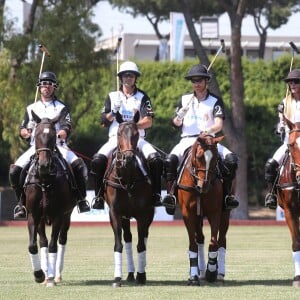 Sarah Siegel Magness, le prince Harry, duc de Sussex, Nacho Figueras et Michael Carrazza - Coupe de polo "Sentebale ISPS Handa Polo Cup" à Rome. Cette organisation caritative Sentebale a été fondée par le duc de Sussex et le prince Seeiso en 2006 pour aider les enfants les plus vulnérables du Lesotho, du Botswana et du Malawi. Le 24 mai 2019.