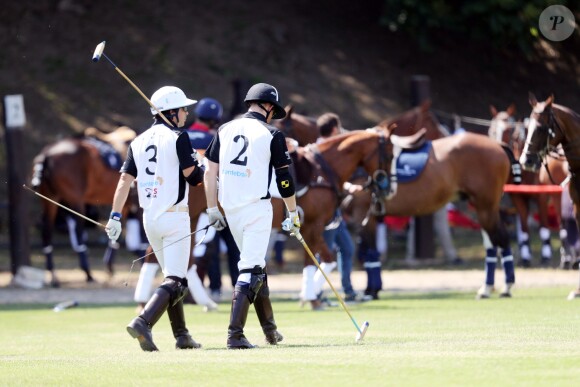 Nacho Figueras, le prince Harry, duc de Sussex - Coupe de polo "Sentebale ISPS Handa Polo Cup" à Rome. Cette organisation caritative Sentebale a été fondée par le duc de Sussex et le prince Seeiso en 2006 pour aider les enfants les plus vulnérables du Lesotho, du Botswana et du Malawi. Le 24 mai 2019.