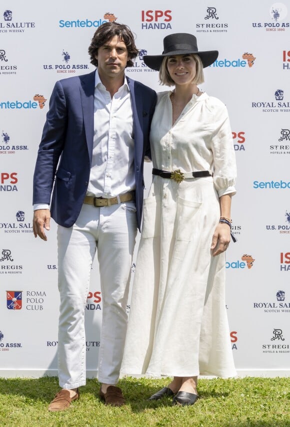 Nacho Figueras, Delfina Blaquier assistent à la Coupe de polo Sentebale ISPS Handa au Roma Polo Club à Rome, Italie, le 24 mai 2019.