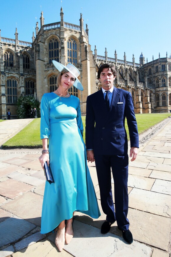 Nacho Figueras et sa femme Delfina Blaquier - Les invités arrivent à la chapelle St. George pour le mariage du prince Harry et de Meghan Markle au château de Windsor, Royaume, Uni, le 19 mai 2018.