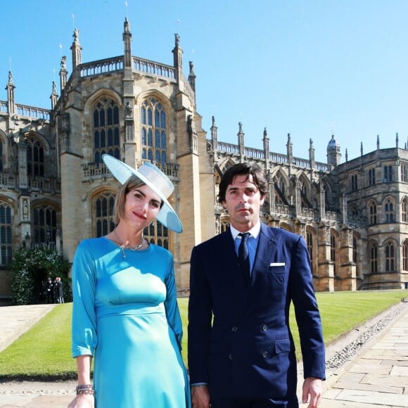 Nacho Figueras et sa femme Delfina Blaquier - Les invités arrivent à la chapelle St. George pour le mariage du prince Harry et de Meghan Markle au château de Windsor, Royaume, Uni, le 19 mai 2018.