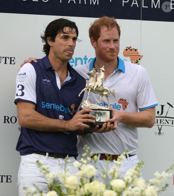 Nacho Figueras et le prince Harry - Le prince Harry à la compétition de Polo Sentebale organisée par le Royal Salute World Polo à Valiente Polo Farm à Wellington en Floride, le 4 mai 2016
