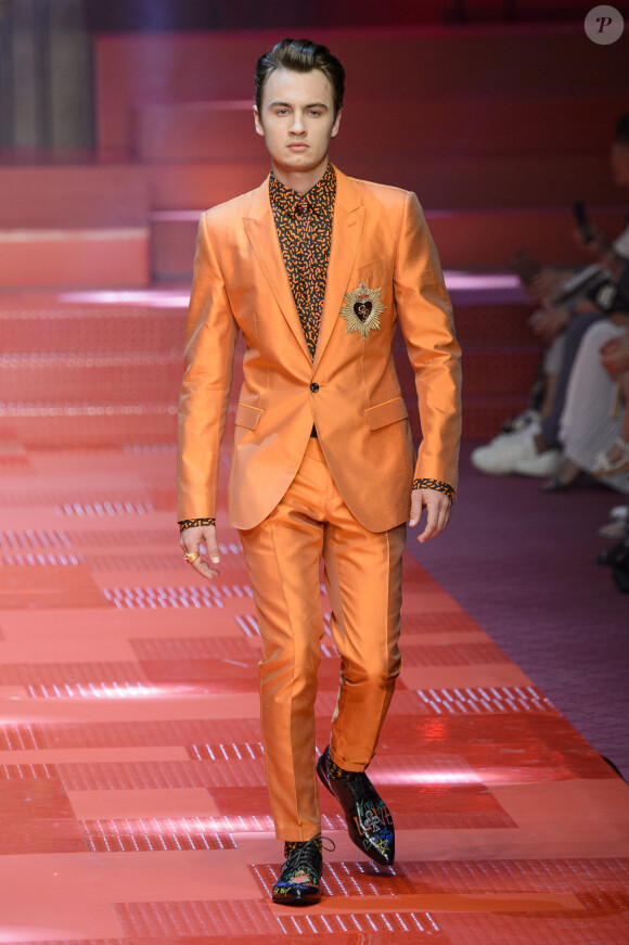 Brandon Thomas Lee lors du défilé de mode Hommes "Dolce & Gabbana" 2018 lors de la fashion week de Milan. Le 17 juin 2017.