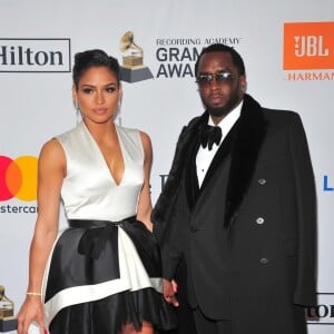 Cassie et son compagnon Sean Combs (Sean John, Puff Daddy, Puffy, Diddy, P. Diddy, Brother Love) au gala Clive Davis and Recording Academy Pre-Grammy en l'honneur de J-Z à New York, le 27 janvier 2018.