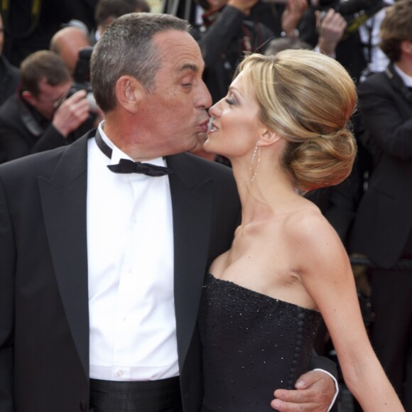 Thierry Ardisson et sa compagne Audrey Crespo-Mara a la premiere du film "Lawless" lors du 65eme festival de cannes le 19 mai 2012.