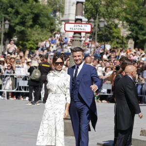 Victoria et David Beckham au mariage de Sergio Ramos et de Pilar Rubio célébré à Séville le 15 juin 2019.